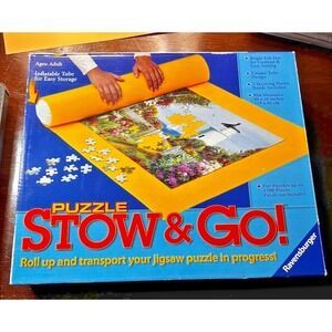 RAVENSBURGER - PUZZLE STOW & GO - YELLOW -  MAT 46" X 26" - NEW OPEN BOX